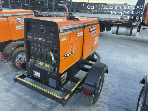 2022 Lincoln Electric LE400 Kubota V1505, Trlr, Cable Rack, Light Kit, ES Decals, T3