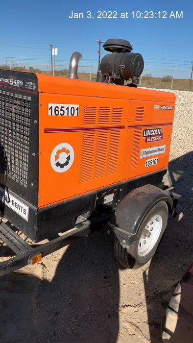 2021 Lincoln Electric Vantage 549X Ready Pak 3, ORANGE (includes trailer, cable rack, fender light kit)