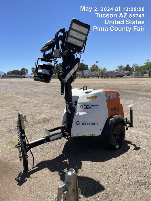 2024 Generac MLT2 Diesel, Flex Switch 120V Input, Powerzone Controller, 
(4) 320W LED Lights, 4kW Generator, 39.9 Gal Fuel Tank, 2" Ball, T3