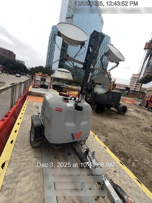 2019 Wacker Neuson LTV6L-MH Mobile Light Tower w/Fuel Level Sensor Installed