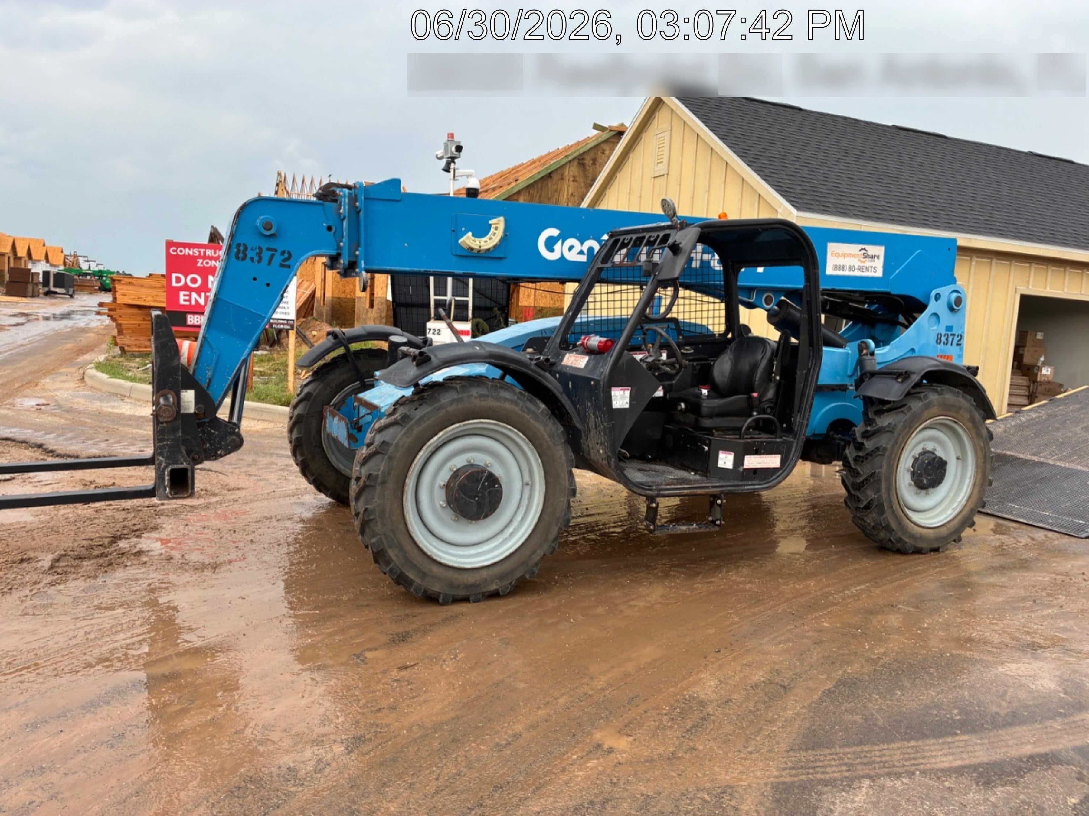 2018 Genie GTH-844 Genie GTH-844D w/Open ROPS, FF Tires, Work Light/Beacon, 60" Carriage and Forks