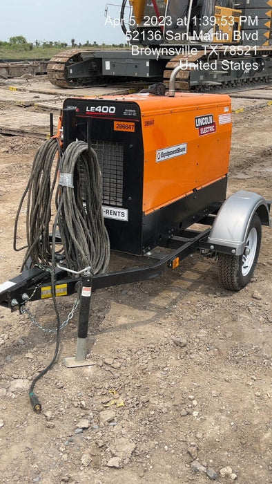 2022 Lincoln Electric LE400 Kubota V1505, Trlr, Cable Rack, Light Kit, ES Decals, T3