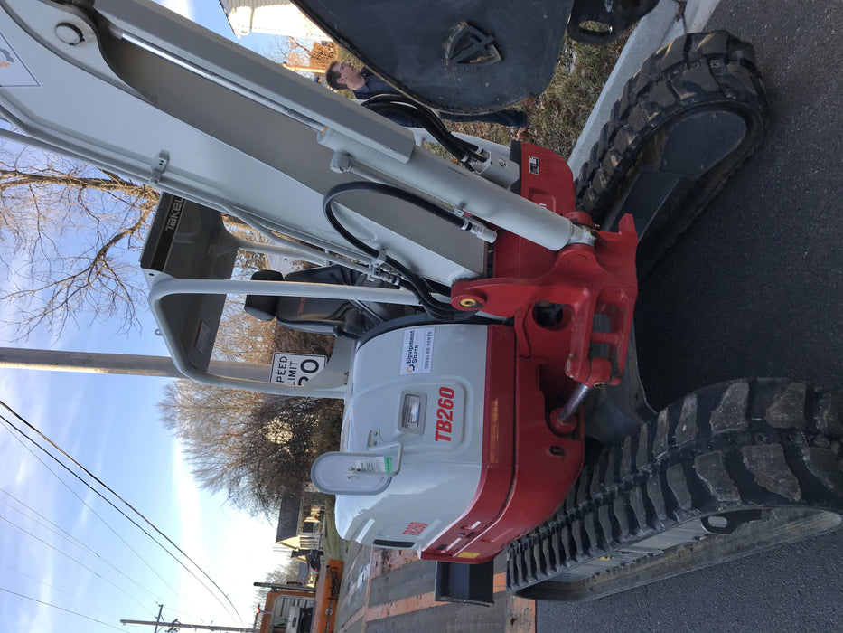 2019 Takeuchi TB260 Takeuchi TB260 Canopy w/Rubber Tracks, Auxiliary Hydraulics, Standard Blade, Manual QC