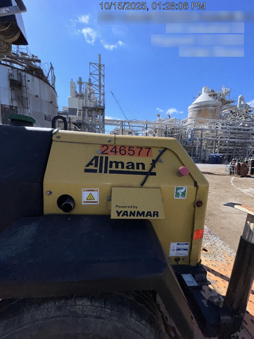 2022 Allmand NLV3GR (4) LED Light Fixture 350W, 23' Vertical Mast, 3kW Prime, Towable