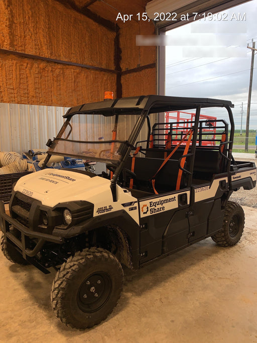 2022 Kawasaki Mule PRO-DXT Standard Options, Backup Alarm, Beacon, Plastic Hard Top, Poly Windshield, Horn Kit