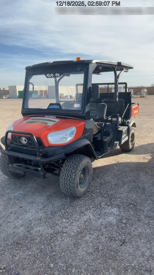 2021 Kubota RTV-X1140W-H Plastic Canopy, Windshield Acrylic Clear, LED Strobe Light, Wire Harness Kit, Back up Alarm