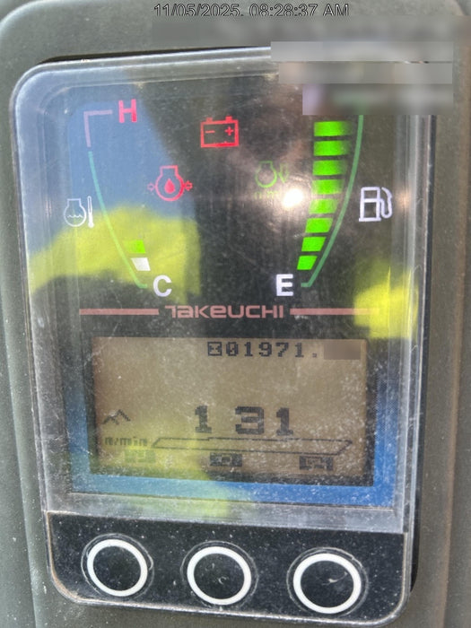 2019 Takeuchi TB240 Takeuchi TB240 Canopy w/Rubber Tracks, Auxiliary Hydraulics, Manual QC, Hydraulic Thumb, 12/18/24" Buckets