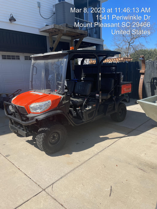 2021 Kubota RTV-X1140W-H Plastic Canopy, Windshield Acrylic Clear, LED Strobe Light, Wire Harness Kit, Back up Alarm