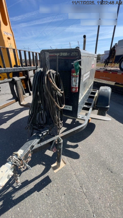 2019 Lincoln Electric Vantage 322 Welder Ready-Pak 3, Two wheel trailer, Fender and Light kit, Cable Rack
