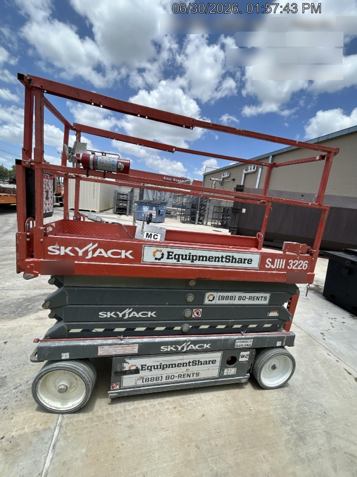 2019 Skyjack SJIII-3226 Standard Options, Trojan Batteries