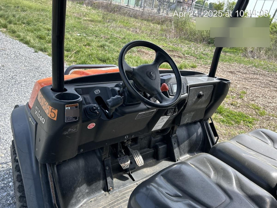 2021 Kubota RTV-X1140W-H Plastic Canopy, Windshield Acrylic Clear, LED Strobe Light, Wire Harness Kit, Back up Alarm