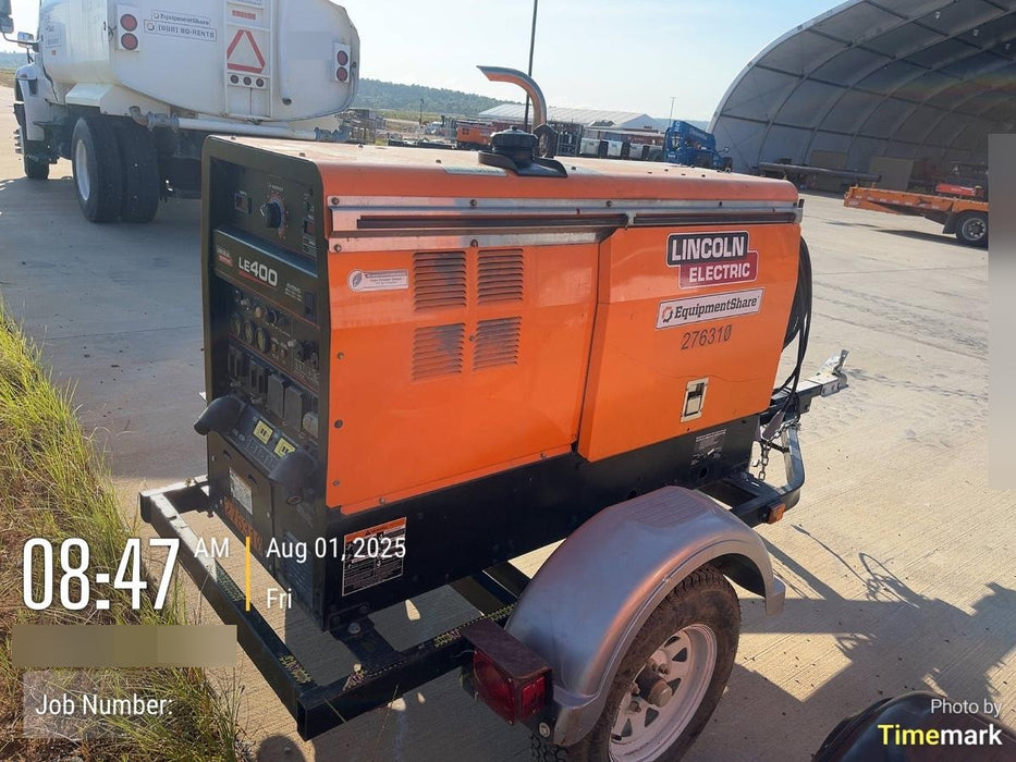 2022 Lincoln Electric LE400 Kubota V1505, Trlr, Cable Rack, Light Kit, ES Decals, T3