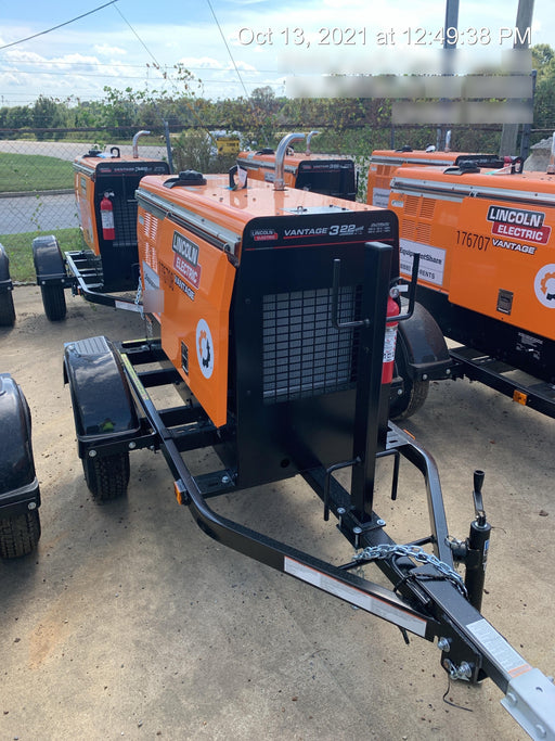 2021 Lincoln Electric Vantage 322 Vantage 322 Ready Pak 3 w/ Decals, ORANGE (includes trailer, cable rack, fender light kit) NO Telematics