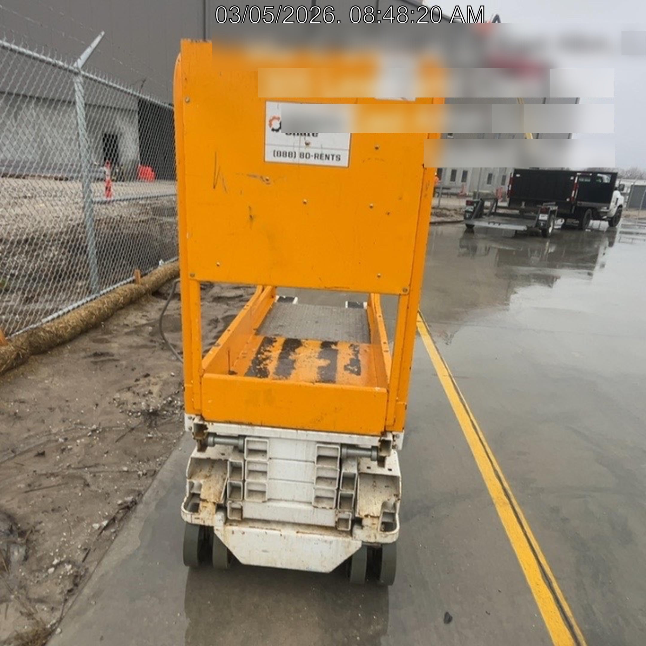 Custom Equipment HB-1430 <ul>
 <li>Hy-Brid Scissor Lift</li>
  <li>Platform capacity up to 670 lbs.</li>
  <li>Working height up to 20 ft</li>
  <li>Weighs under 1,700 lbs.</li>
  <li>Non-marking wheels </li>
</ul>