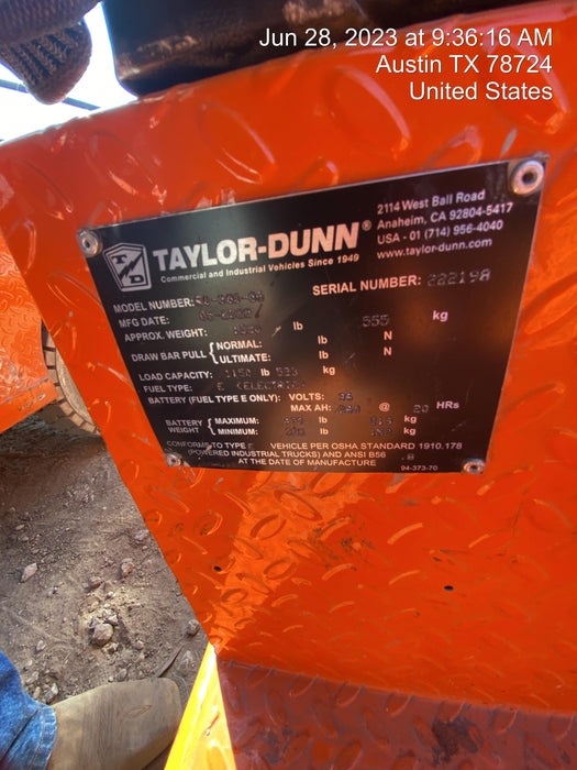 2022 TAYLOR DUNN R-380