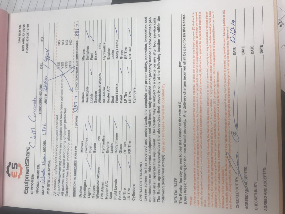 2019 Wacker Neuson LTV6L-MH Standard Options, ES Track Hardware, Fuel Level Sensor