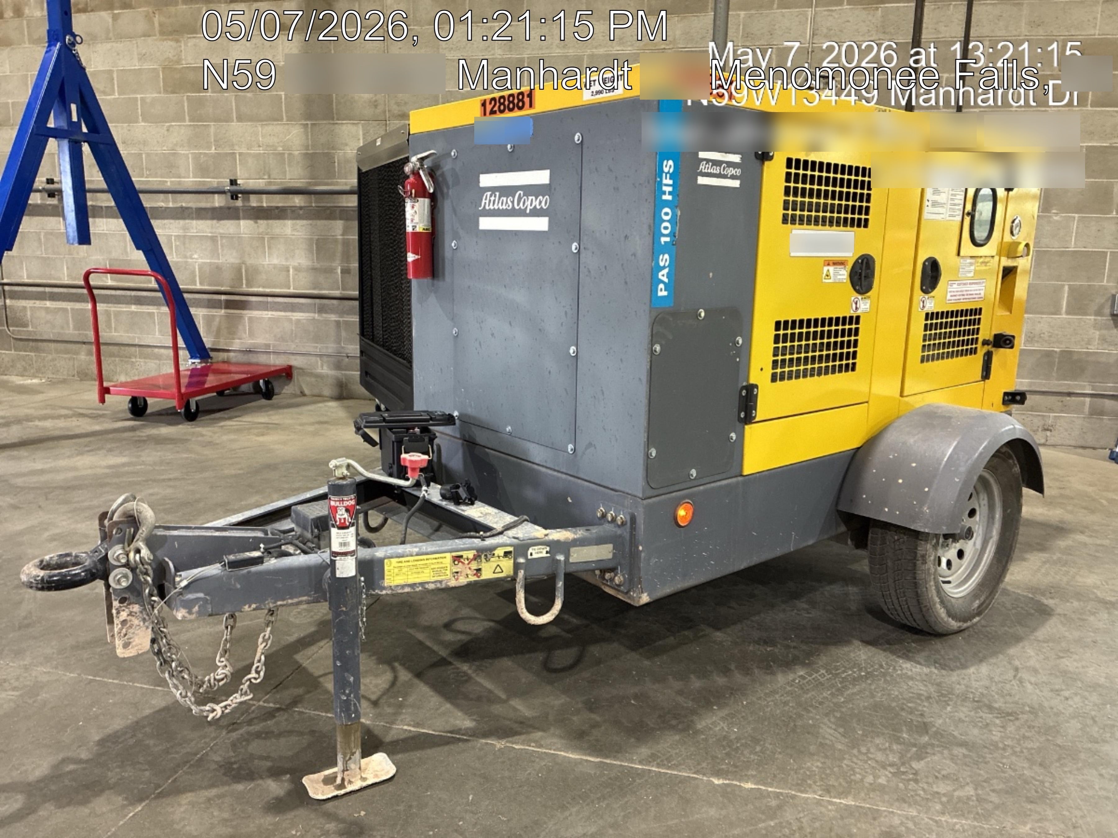 2020 ATLAS COPCO PAS 100 HF CS Enclosed