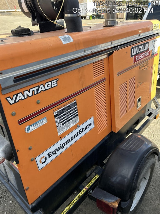 2021 Lincoln Electric Vantage 549X Ready Pak 3, ORANGE (includes trailer, cable rack, fender light kit)