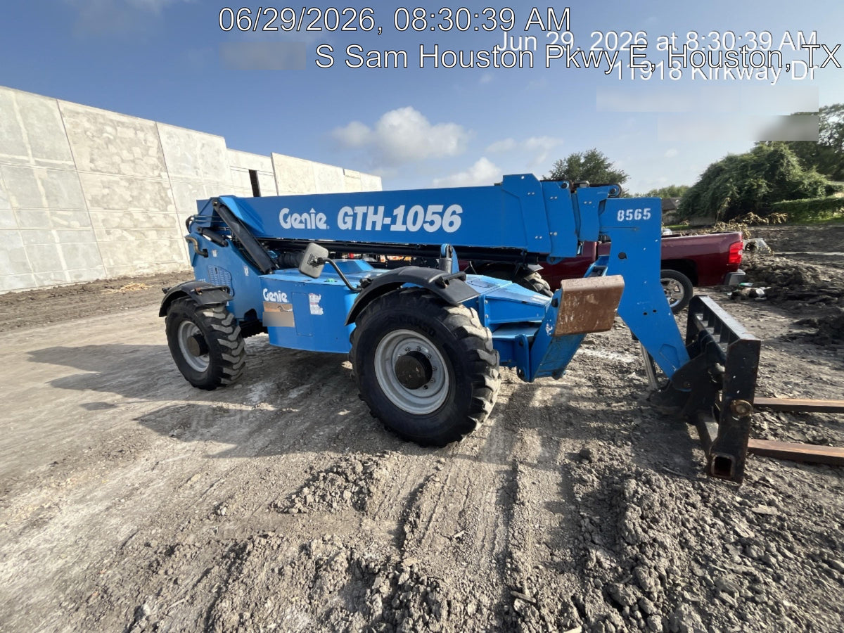 2018 Genie GTH-1056 Genie GTH-1056 w/Open ROPS, Solid Tires, Work Light/Beacon, 60" Carriage and Forks