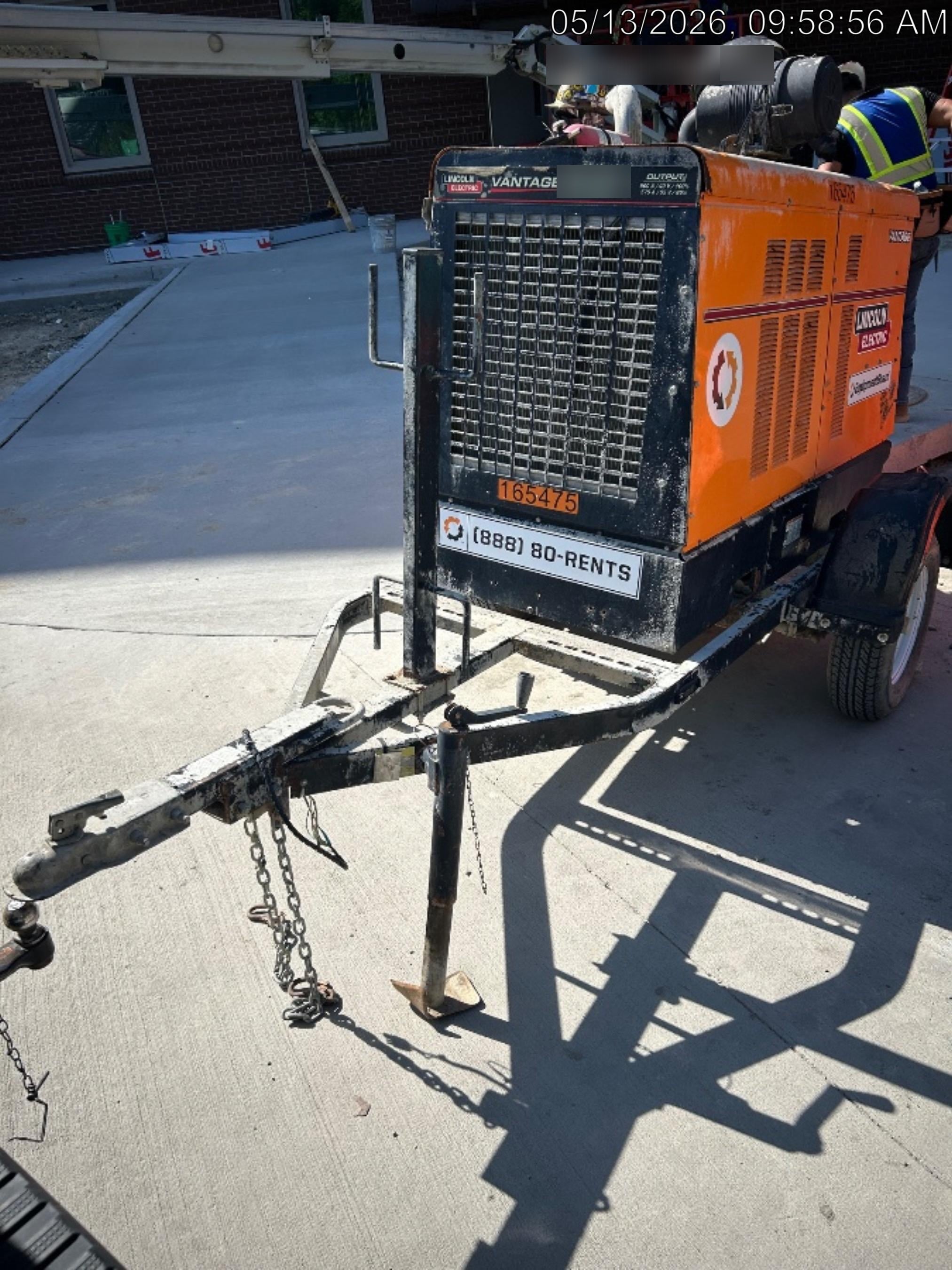 2021 Lincoln Electric Vantage 549X Ready Pak 3, ORANGE (includes trailer, cable rack, fender light kit)