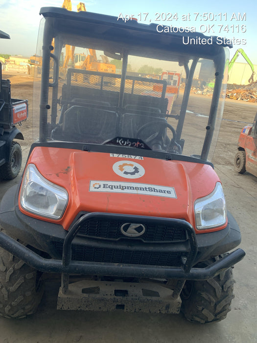 2022 Kubota RTV-X1140W-H Plastic Canopy, Windshield Acrylic Clear, LED Strobe Light, Wire Harness Kit, Back up Alarm