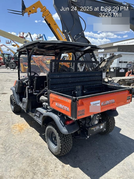 Kubota RTV-X1140W-H 4WD utility cart -LED strobe -Windshield tempered glass -Plastic canopy -Wire harness kit -Backup alarm