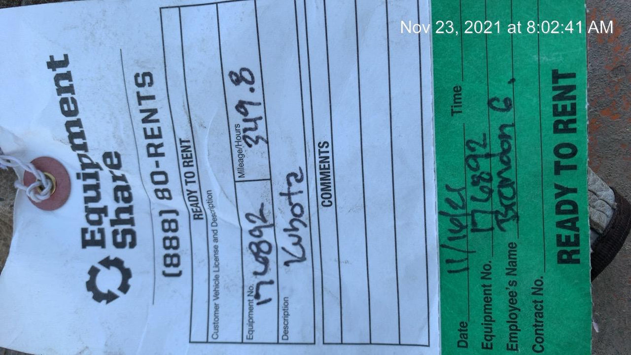 2021 Kubota RTV-X1140W-H Plastic Canopy, Windshield Acrylic Clear, LED Strobe Light, Wire Harness Kit, Back up Alarm