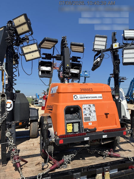 2024 Generac MLT2 Diesel, Flex Switch 120V Input, Powerzone Controller, 
(4) 320W LED Lights, 4kW Generator, 39.9 Gal Fuel Tank, 2" Ball, T3
