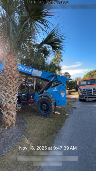 2019 Genie GTH-1056 Canopy, Solid RT Tires, LED Work Lights, Beacon 60" QA Carriage, 60" Forks