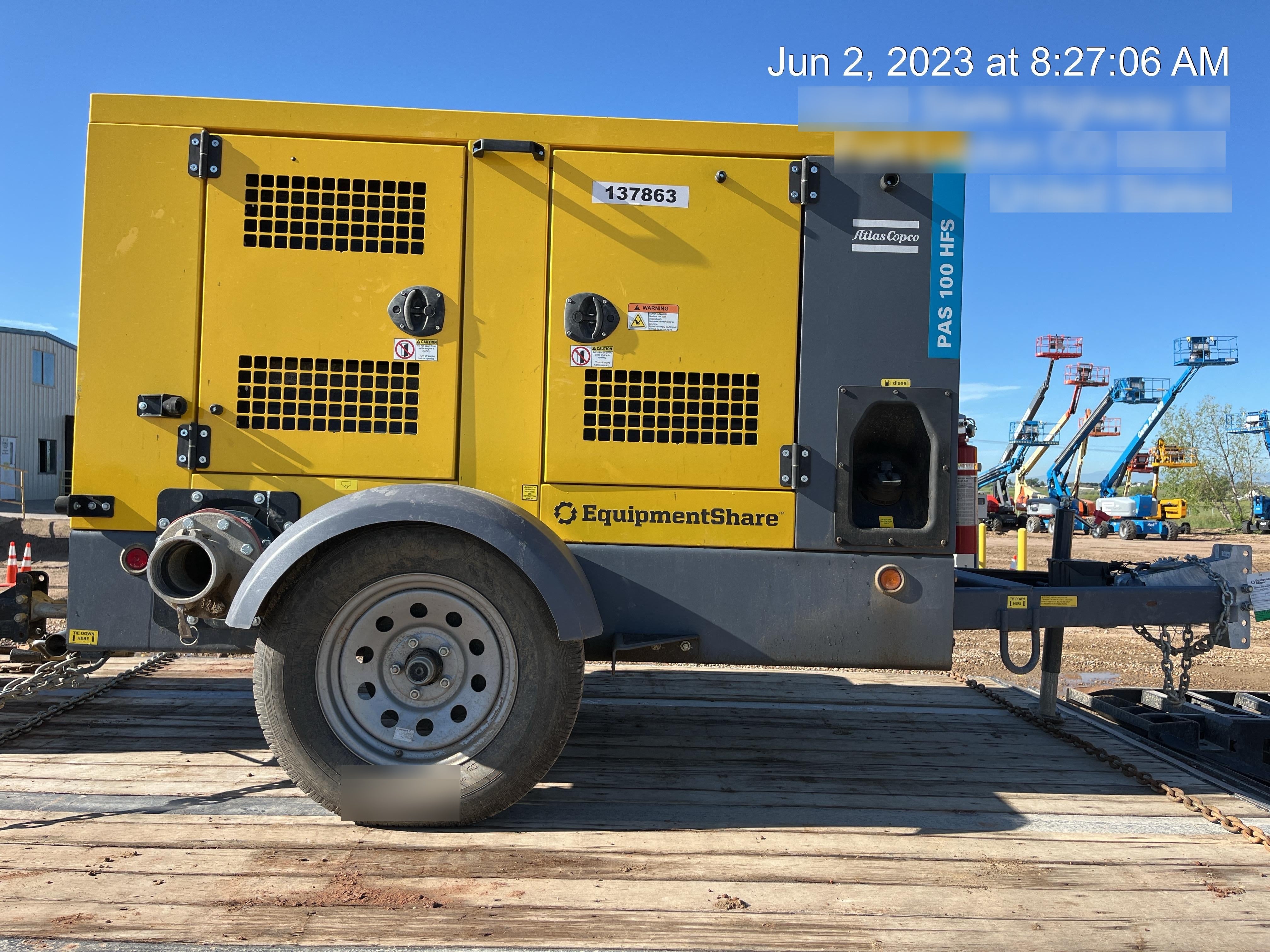 2021 ATLAS COPCO PAS 100 HF CS Enclosed