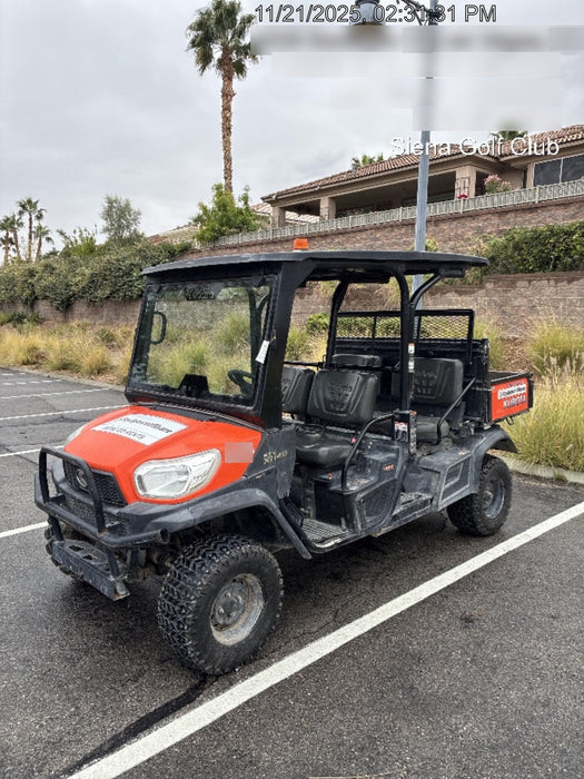 2019 Kubota RTV-X1140W-H 4wd Utility Cart, LED Strobe, Windshield Tempered Glass, Plastic Canopy, Wire Harness Kit, Backup Alarm