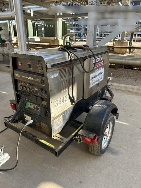 2019 Lincoln Electric Vantage 322 Welder Ready-Pak 3, Two wheel trailer, Fender and Light kit, Cable Rack