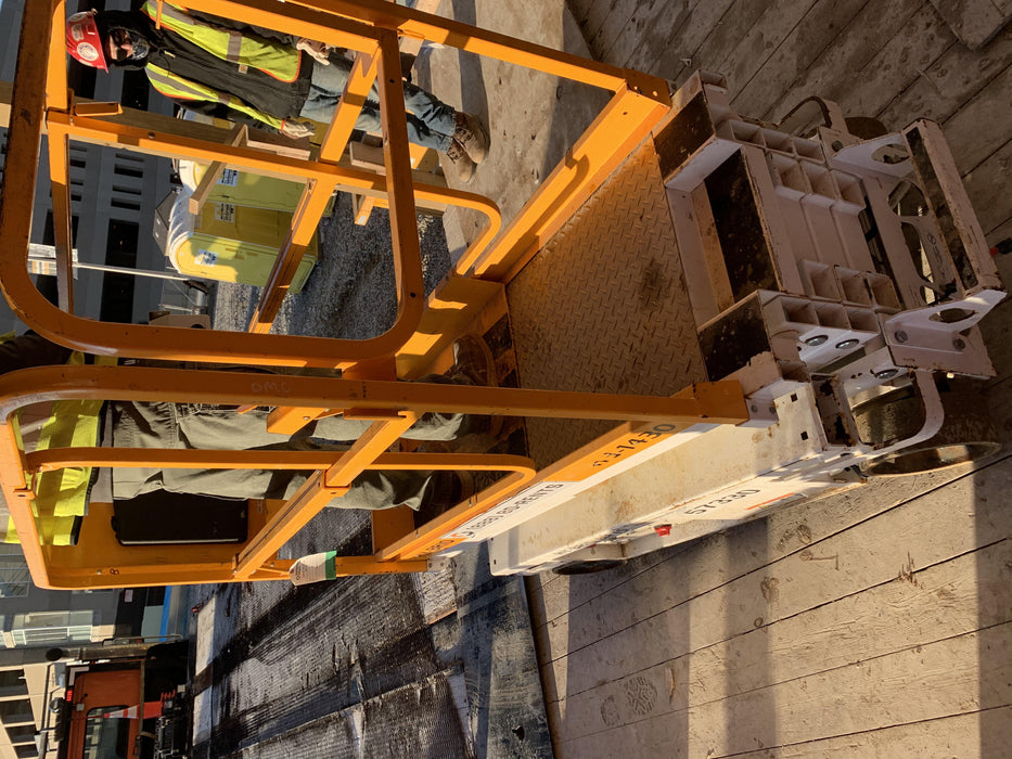 Custom Equipment HB-1430 <ul>
 <li>Hy-Brid Scissor Lift</li>
  <li>Platform capacity up to 670 lbs.</li>
  <li>Working height up to 20 ft</li>
  <li>Weighs under 1,700 lbs.</li>
  <li>Non-marking wheels </li>
</ul>