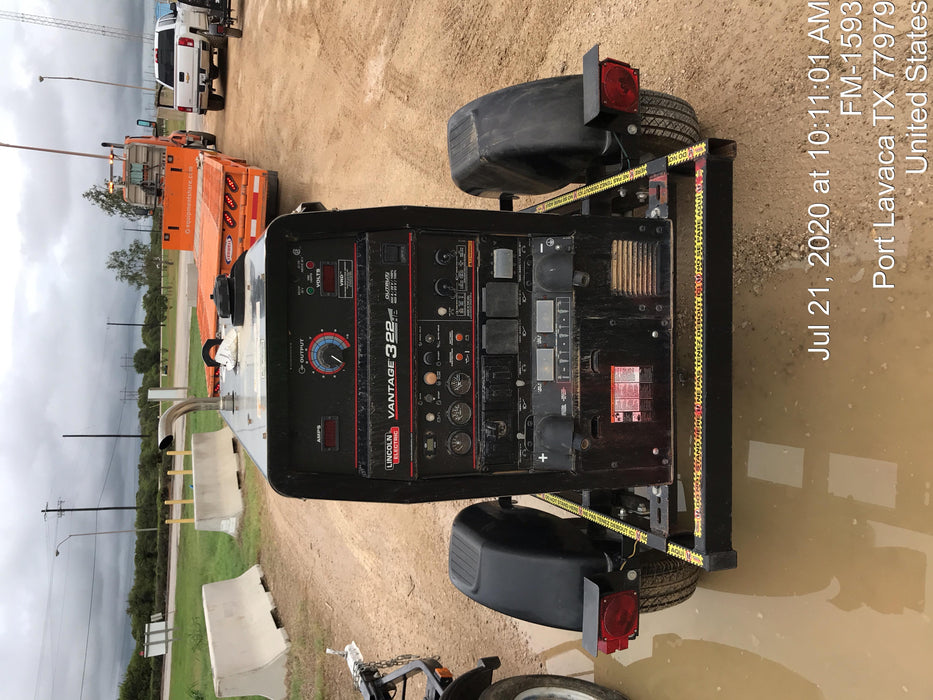 2019 Lincoln Electric Vantage 322 Lincoln Vantage 322 Welder w/Trailer, Light Kit, Cable Rack