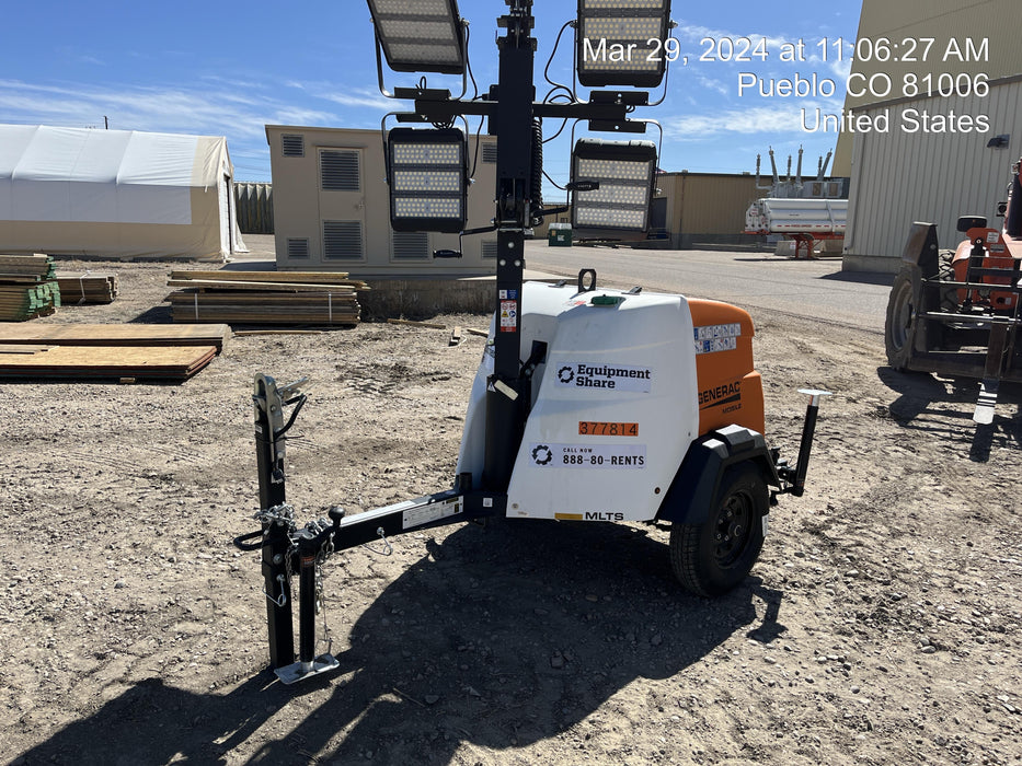 2023 Generac MLT2 Diesel, Flex Switch 120V Input, Powerzone Controller, 
(4) 320W LED Lights, 4kW Generator, 39.9 Gal Fuel Tank, 2" Ball, T3