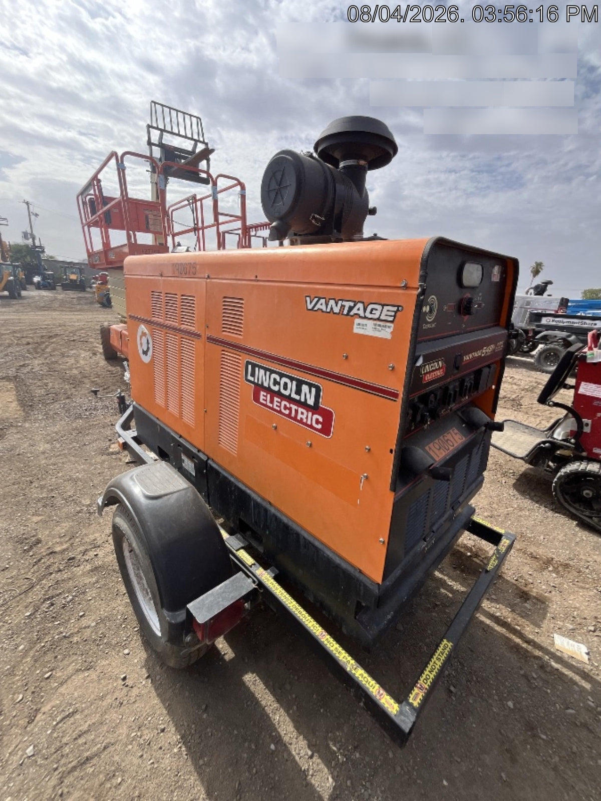2021 Lincoln Electric Vantage 549X Ready Pak 3, ORANGE (includes trailer, cable rack, fender light kit)