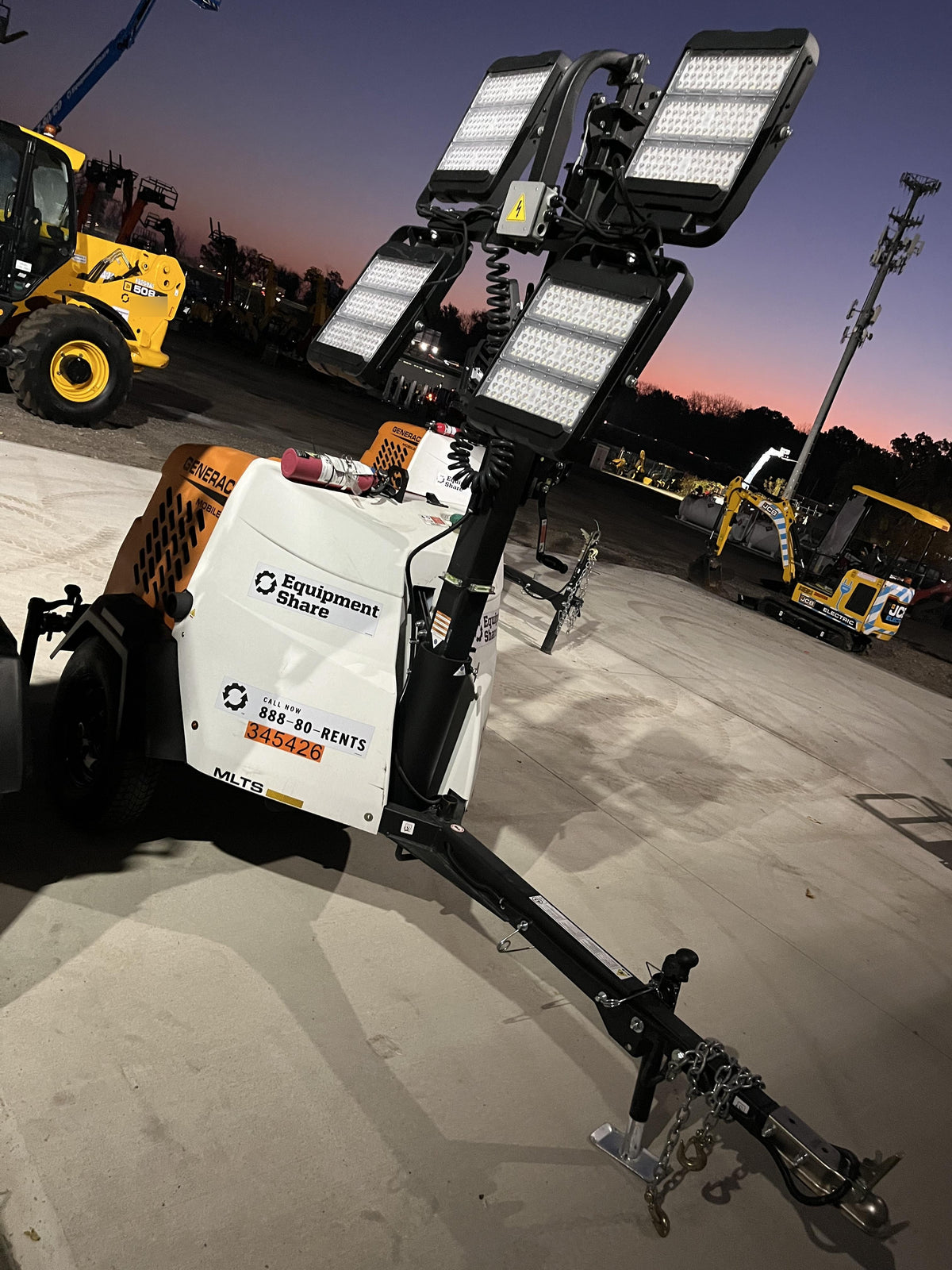 2023 Generac MLT2 Diesel, Flex Switch 120V Input, Powerzone Controller, (4) 320W LED Lights, 4kW Generator, 39.9 Gal Fuel Tank, 2" Ball, T3