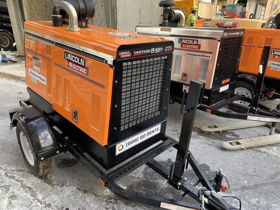 2021 Lincoln Electric Vantage 549X Ready Pak 3, ORANGE (includes trailer, cable rack, fender light kit)