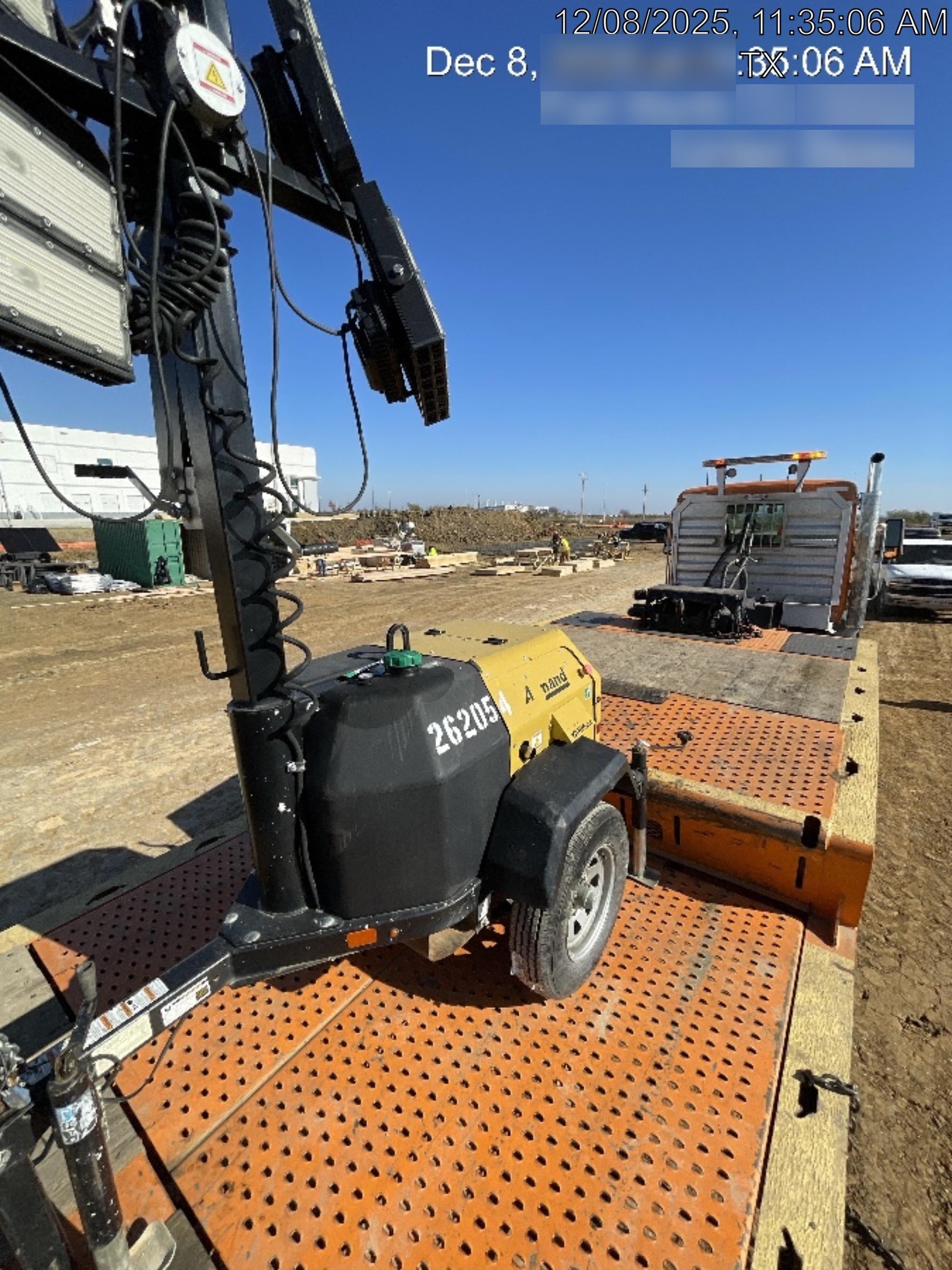 2022 Allmand NLV3GR (4) LED Light Fixture 350W, 23' Vertical Mast, 3kW Prime, Towable, ES Decals, T3