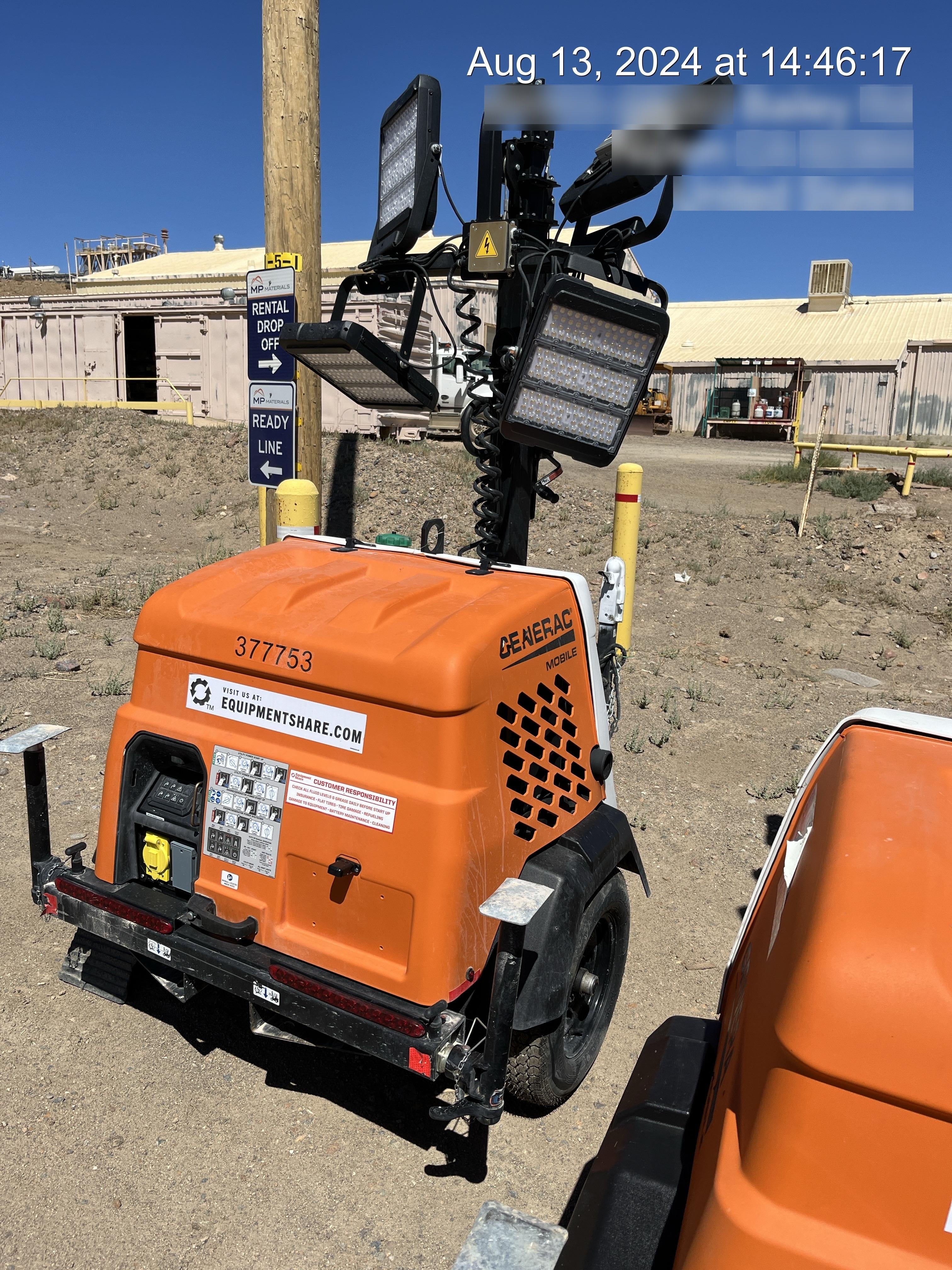 2023 Generac MLT2 Diesel, Flex Switch 120V Input, Powerzone Controller, 
(4) 320W LED Lights, 4kW Generator, 39.9 Gal Fuel Tank, 2" Ball, T3