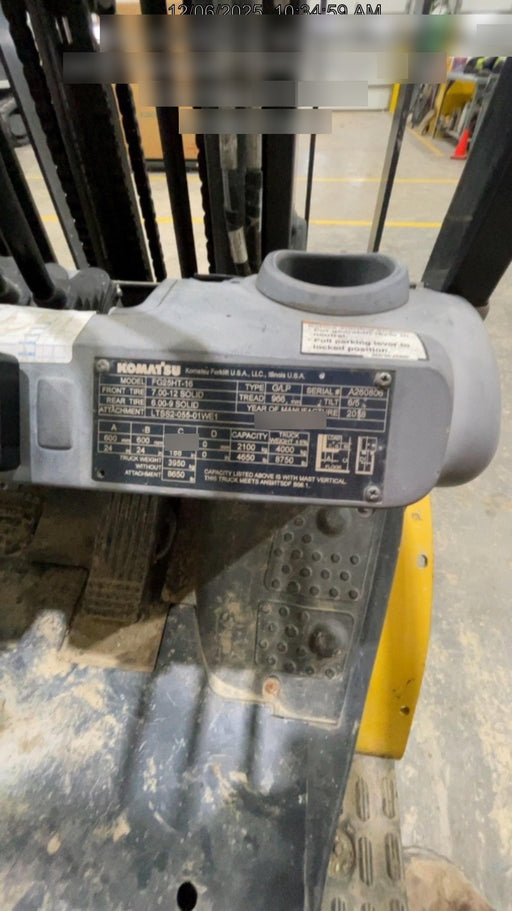 2018 KOMATSU FG25HT-16