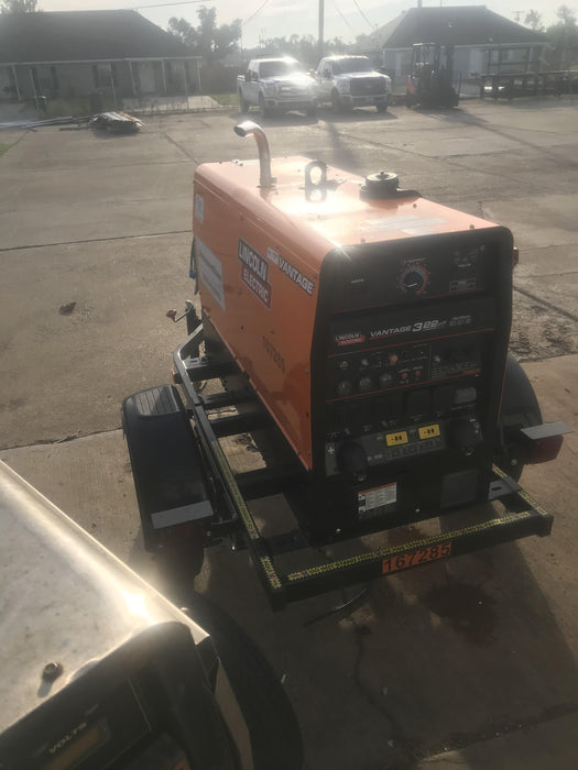 2021 Lincoln Electric Vantage 322 Vantage 322 Ready Pak 3 w/ Decals, ORANGE (includes trailer, cable rack, fender light kit) NO Telematics