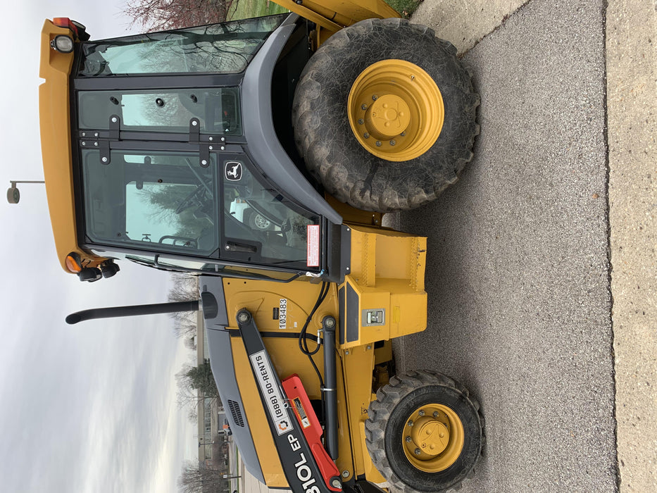 2020 John Deere 310LEP Cab/Heat/Air, 4WD, Standard Stick, Pilot Controls, 2 Way Hydraulics, TAG Manual QC