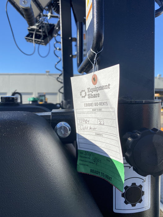 2021 Allmand NLV3GR (4) LED Light Fixture 350W, 23' Vertical Mast, 3kW Prime, Towable, Deep Sea L401, Leveling Jacks, Yanmar T4F 5.8hp