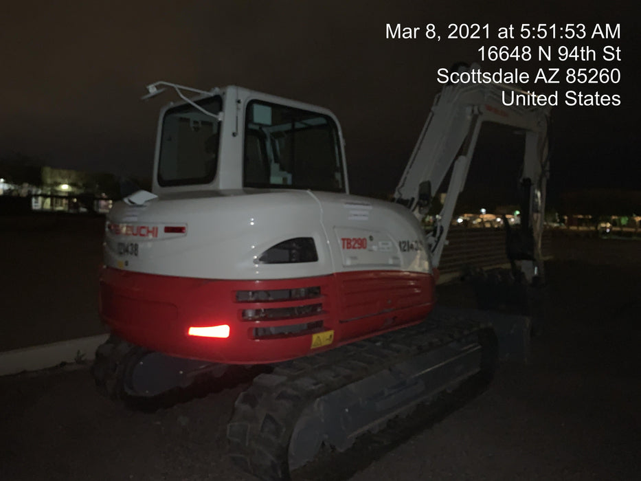 2020 Takeuchi TB290C Cab/Heat/Air, Rubber Tracks, Manual TAG QC