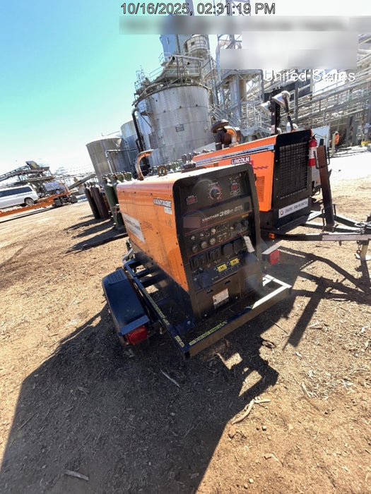 2021 Lincoln Electric Vantage 322 Vantage 322 Ready Pak 3 w/ Decals, ORANGE (includes trailer, cable rack, fender light kit) NO Telematics