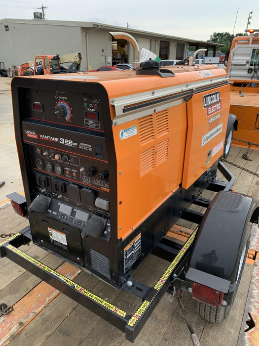 2021 Lincoln Electric Vantage 322 Vantage 322 Ready Pak 3 w/ Decals, ORANGE (includes trailer, cable rack, fender light kit) NO Telematics