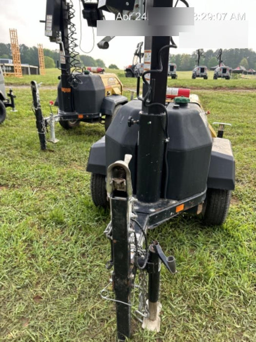 2022 Allmand NLV3GR (4) LED Light Fixture 350W, 23' Vertical Mast, 3kW Prime, Towable, Deep Sea L401, Leveling Jacks, Yanmar T4F 5.8hp