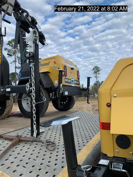 2022 Allmand NLV3GR (4) LED Light Fixture 350W, 23' Vertical Mast, 3kW Prime, Towable, Deep Sea L401, Leveling Jacks, Yanmar T4F 5.8hp