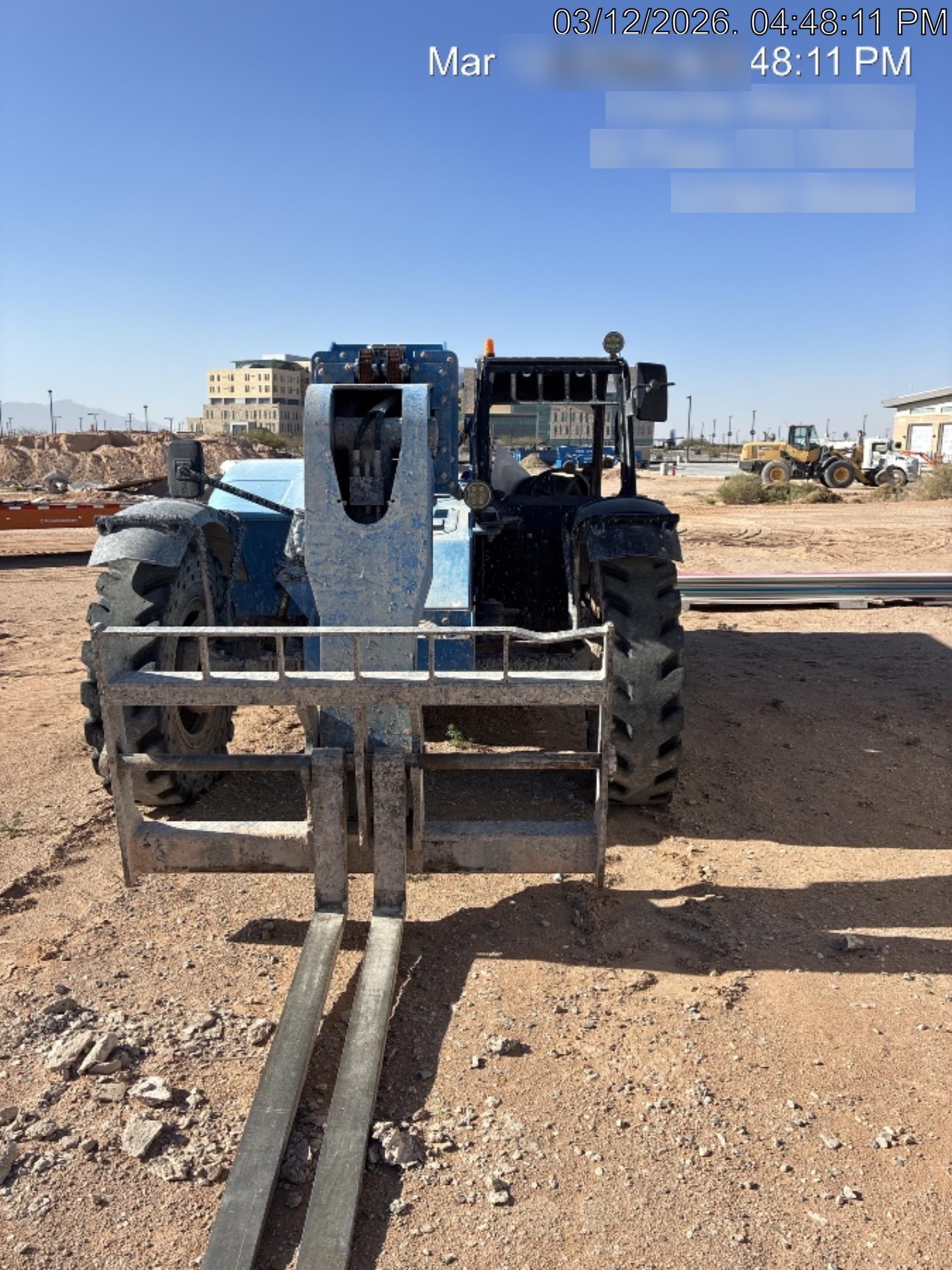 2018 Genie GTH-844 Genie GTH-844 w/ROPS, Work Lights, Solid Tires, RH Cab Mesh, Beacon, 60" Carriage and Forks
